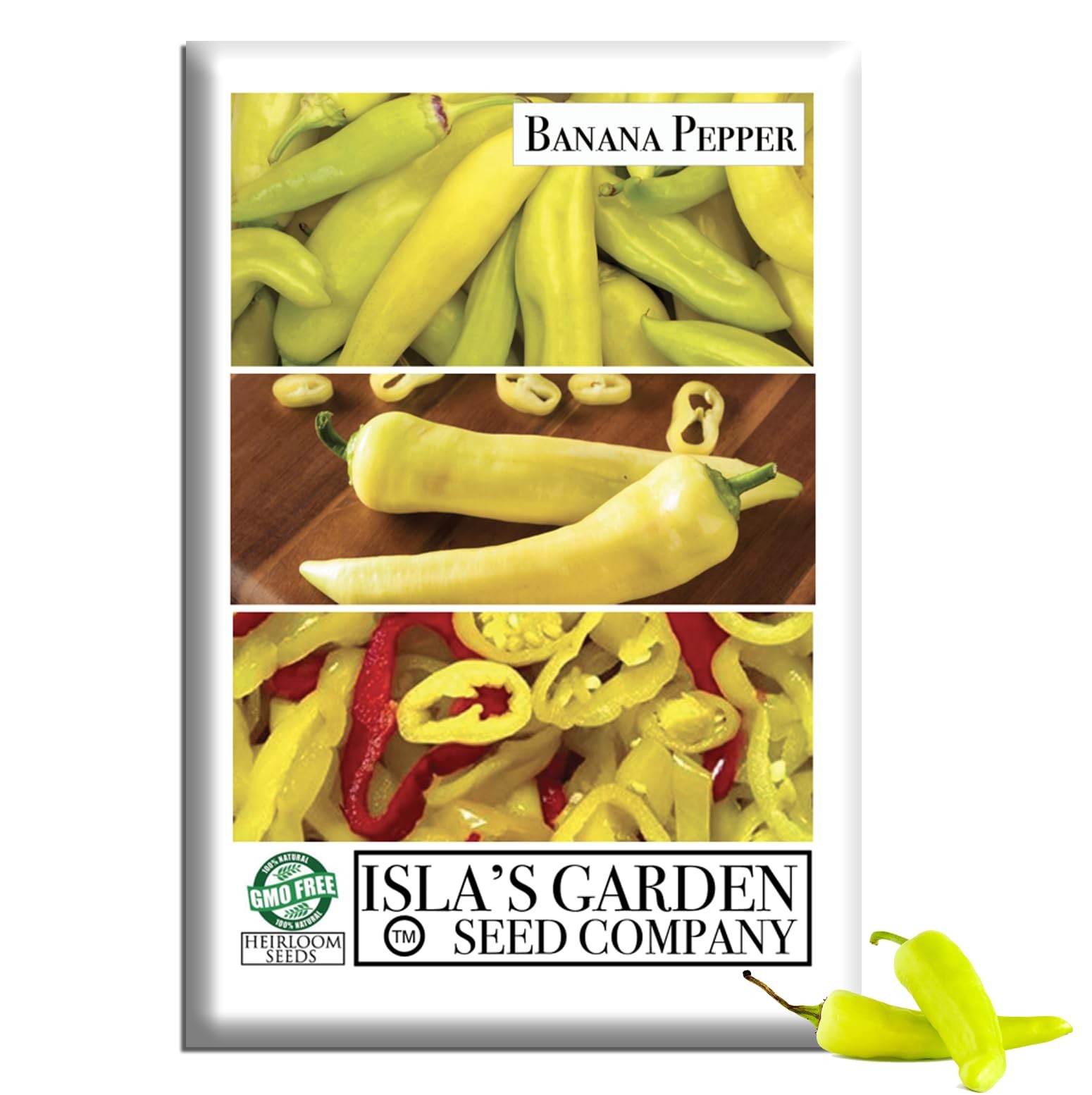 Banana Pepper Seeds (Capsicum annuum, Yellow Wax Pepper Variety)– 100+ Non GM…
