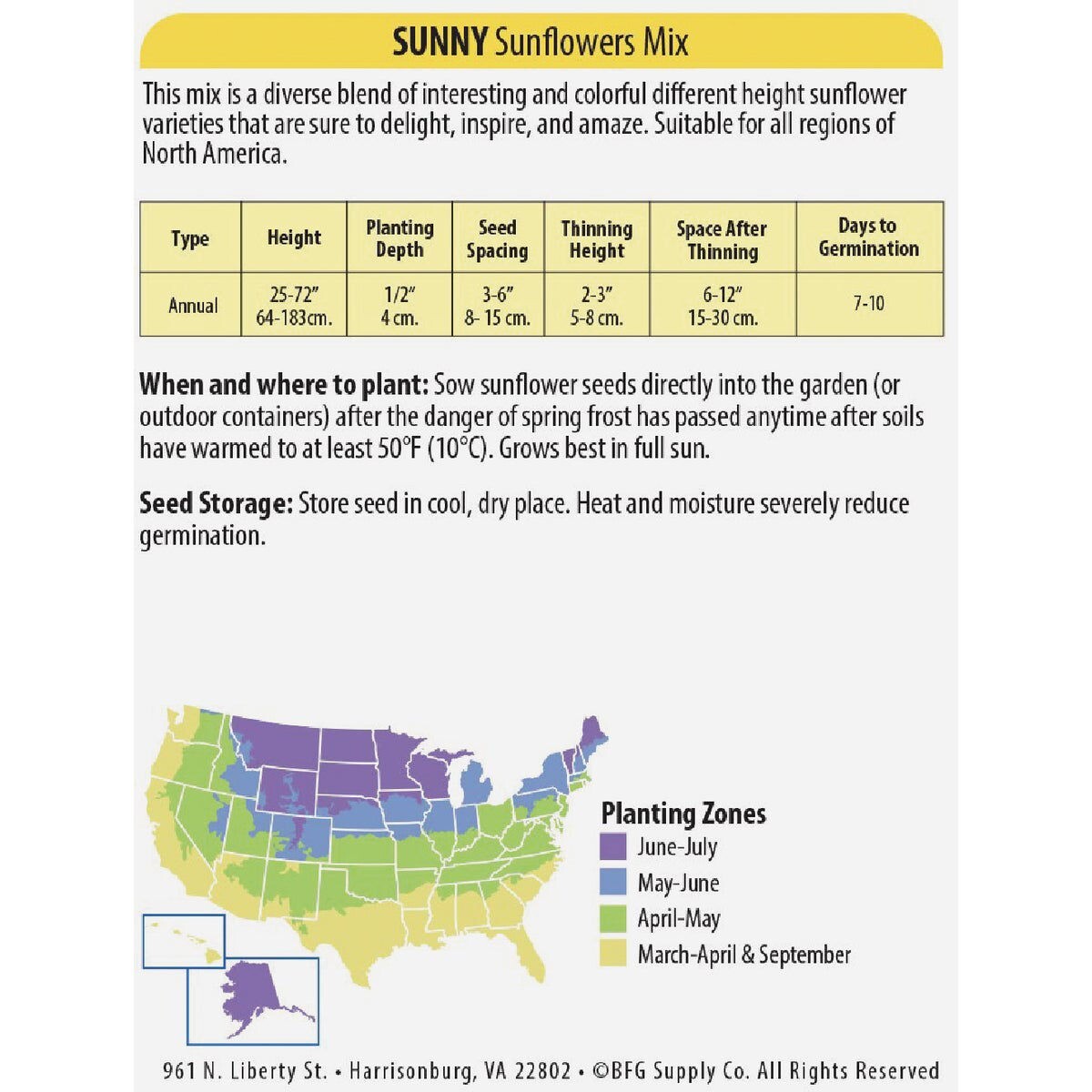 Wetsel Sunny Sunflower Mix Seeds 20 Pks 2G Each, Sell By 12/31/24, New S3