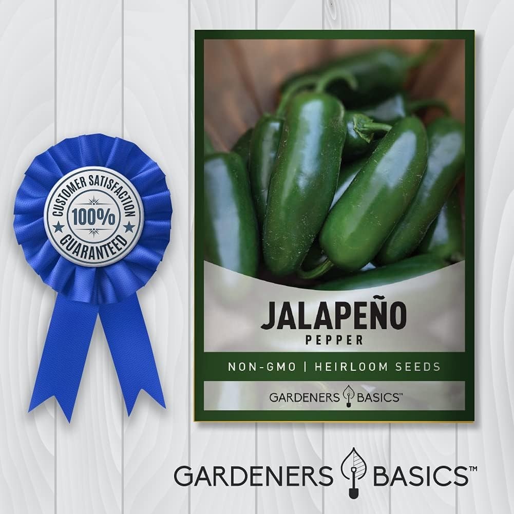Jalapeno Pepper Seeds | Heirloom, Non-GMO, USA Farmed for Spicy Gardens