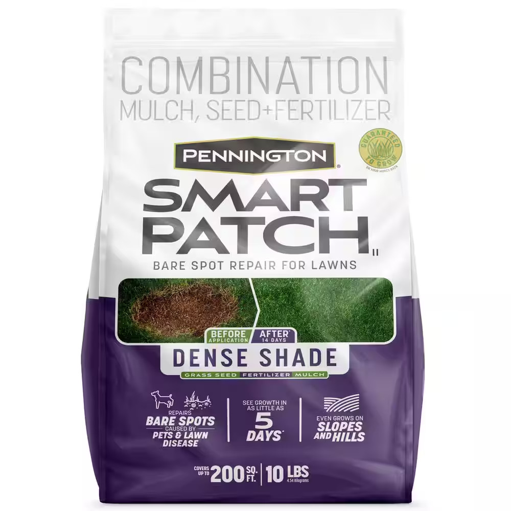 Smart Patch Dense Shade 10 Lb. 200 Sq. Ft. Grass Seed Bare Spot Repair with Mulc