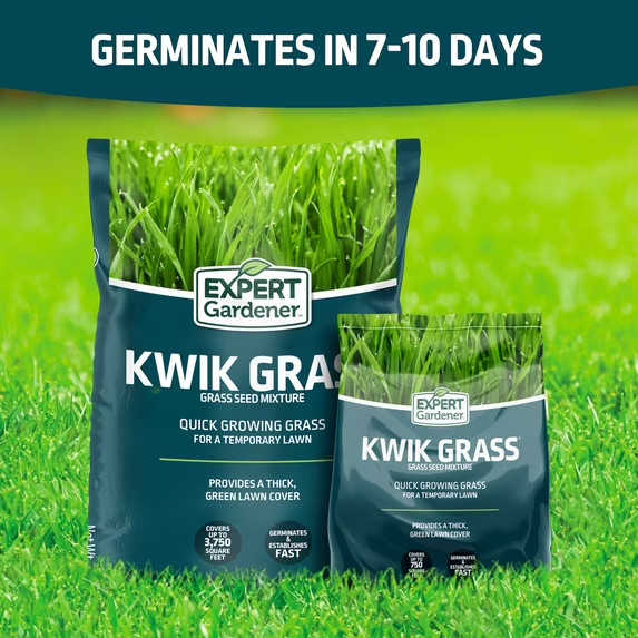 Expert Gardener Kwik Grass Seed Mix, for Sun to Partial Shade, 3 lb.