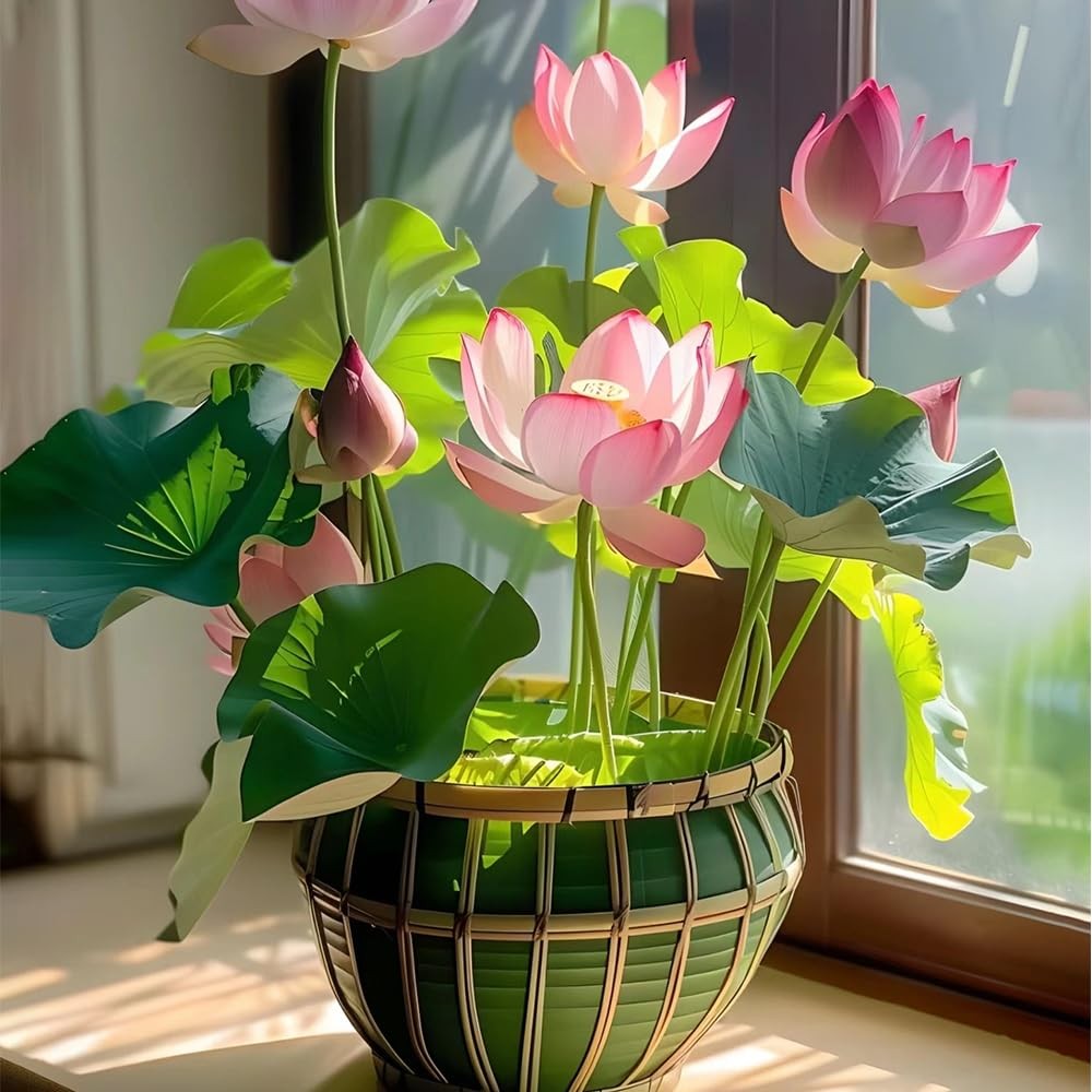 60 Pcs Mix Bonsai Bowl Lotus Seeds, Water Lilys Flower Plant, Lotus Seeds for…