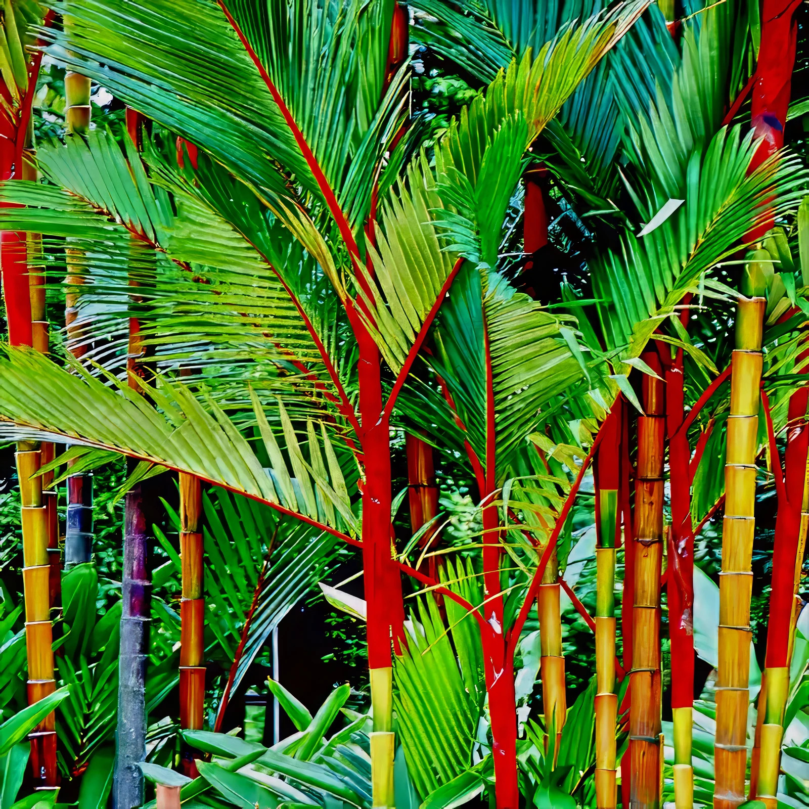 RED SEALING WAX “LIPSTICK PALM” TREE SEEDS (Cyrtostachys renda) House Plant RARE