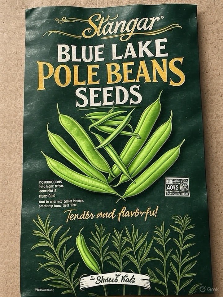 Blue Lake FM1k Green Bean (Pole) Seeds – For 2026 Planting Non-GMO Stringless