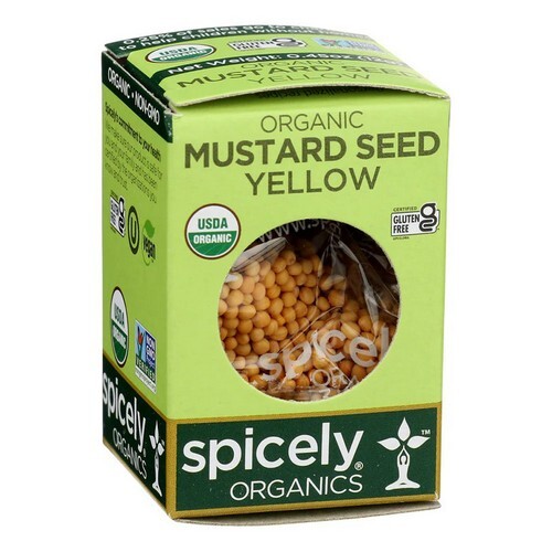 Organic Mustard Seeds Yellow 0.45 Oz (Case Of 6) By Spicely Organics
