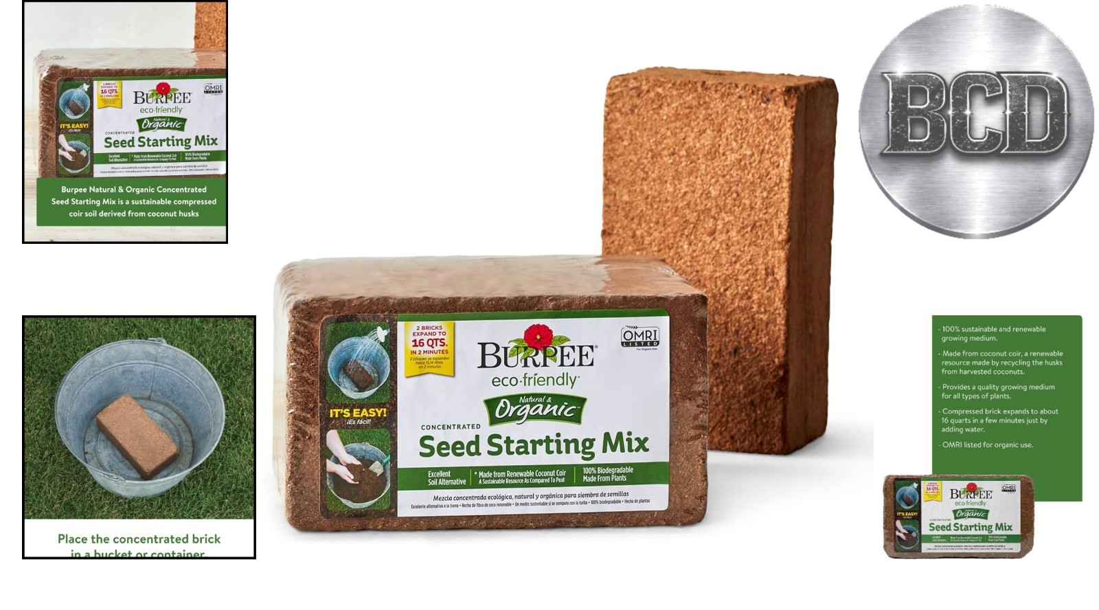 Biodegradable Coconut Coir Seed Starting Mix – 16 Quart for Optimal Germination