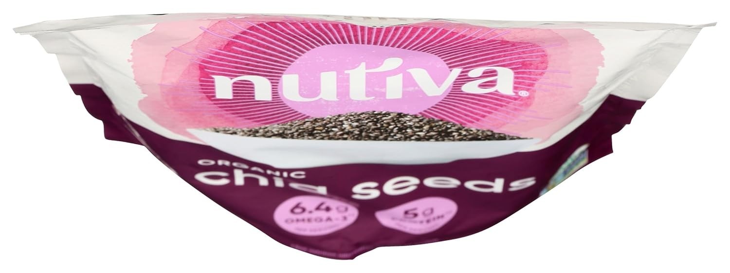 Nutiva Organic Black Chia Seeds – 12 Ounce Superfood for Energy Boost
