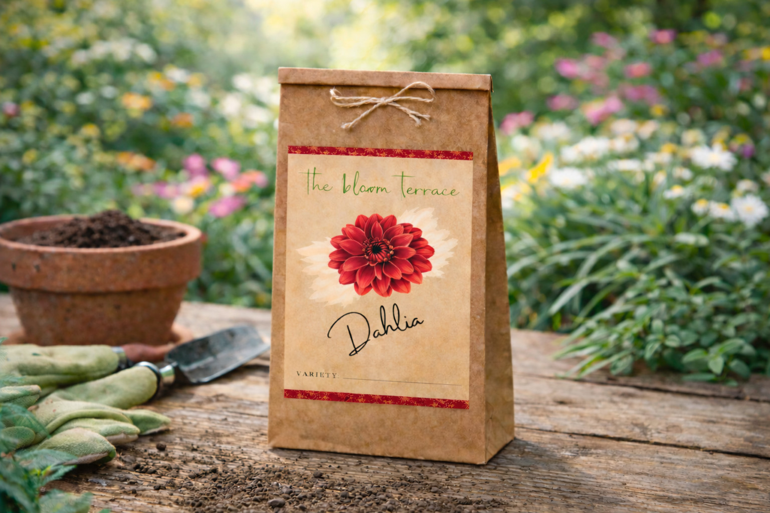 Dahlia Collarette “Edge of Joy” Clump Tuber Size # 1 Bulb, Pink Raspberry White