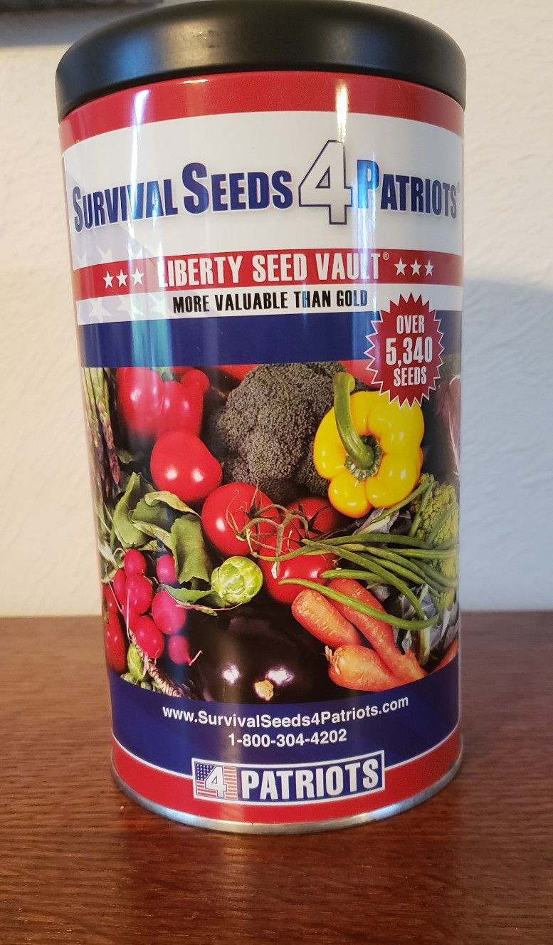 Liberty Seed Vault – Survival Heirloom Seeds by 4 Patriots – 22 Varieties