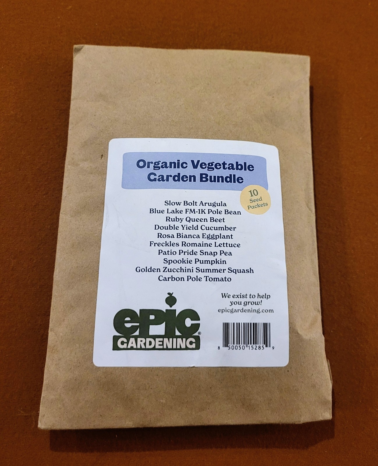 Epic Gardening Organic Vegetable Garden Bundle Variety 10 Seed Packets