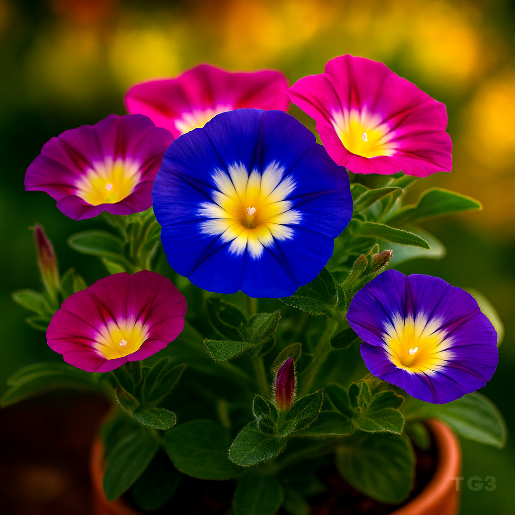 30 DWARF MORNING GLORY SEEDS 💙 | HUMMINGBIRD MIX • CONTAINERS • FREE SHIPPING