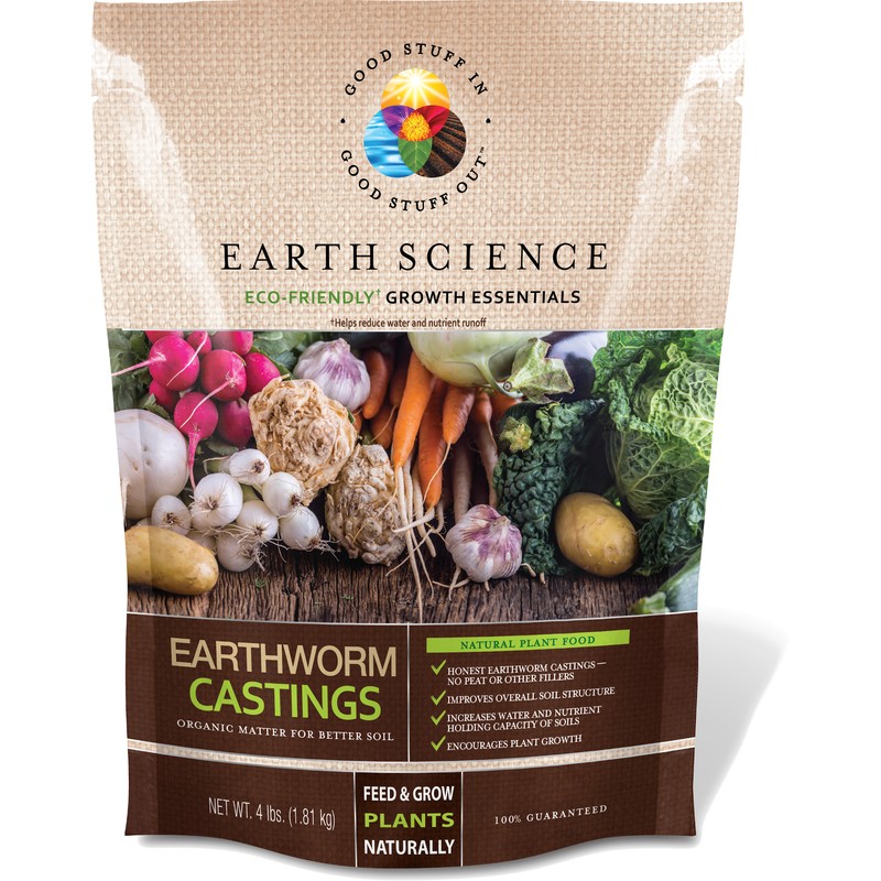 Earth Science 12130-6 Growth Essentials Earthworm Castings 4 lbs.