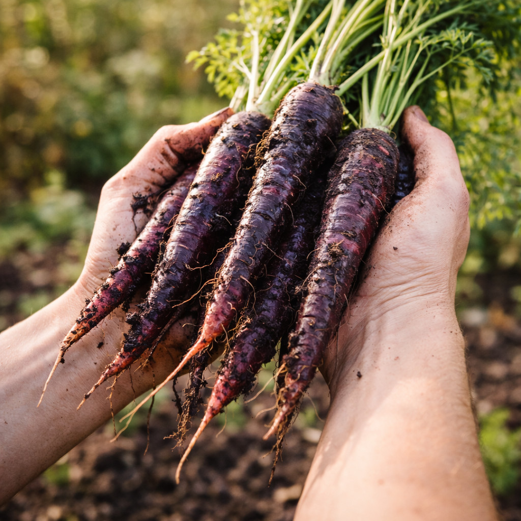 Black Nebula Carrot Seeds – Deep Purple Carrots – High Antioxidant 250 seeds