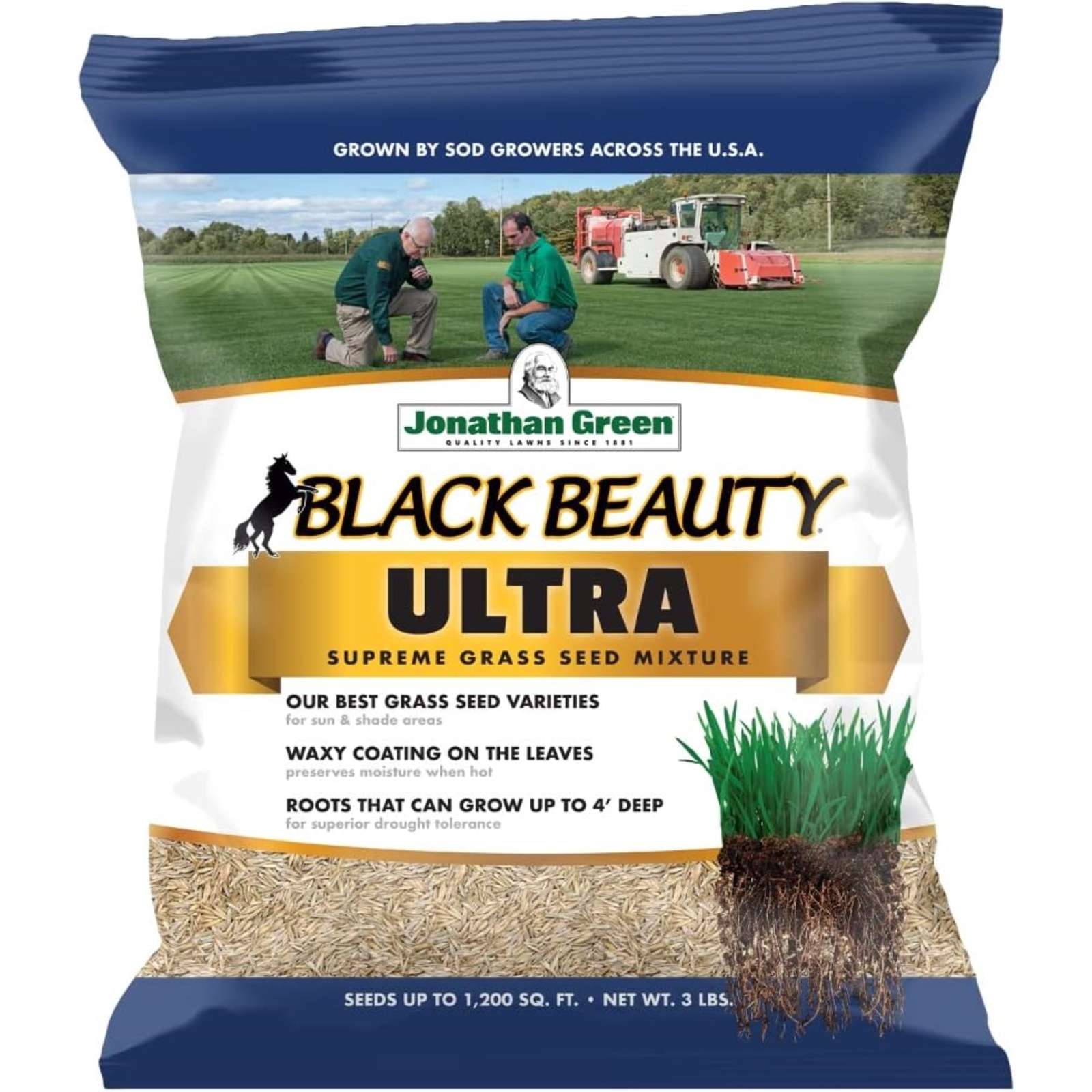 Jonathan Green Black Beauty Ultra Grass Seed, 3 Lb