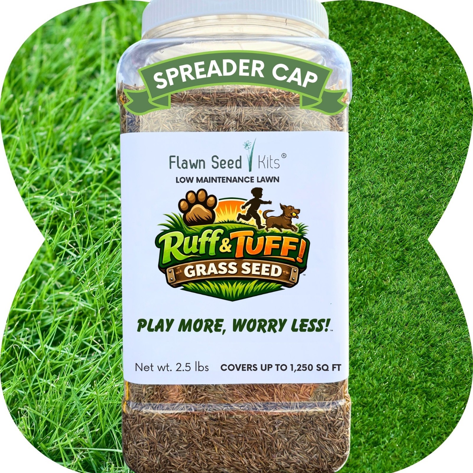 RUFF and TUFF! Fescue Grass Seed, Pet Friendly, Low Maintenance, Shade Tolerant