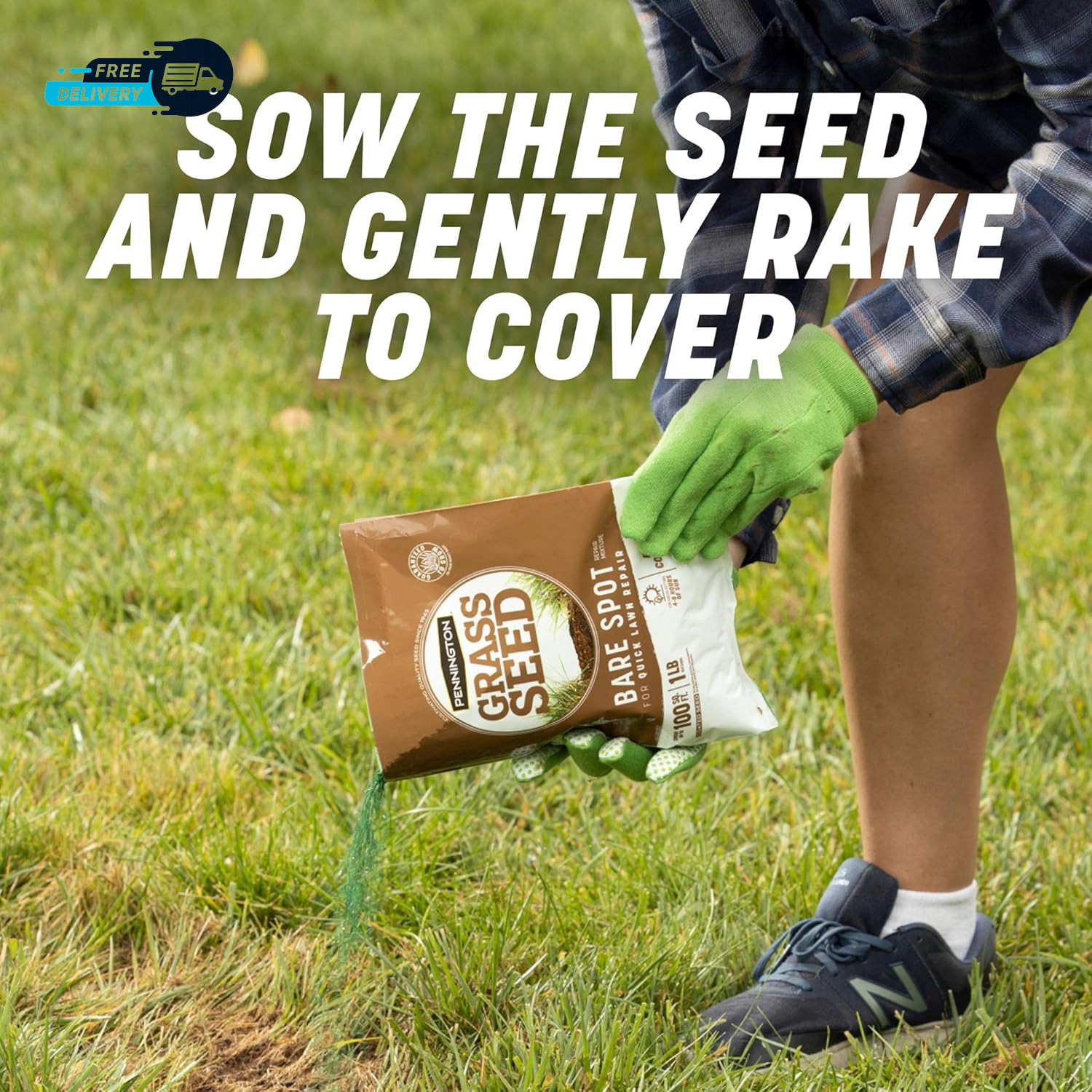 Bare Spot Repair Mix Central 1 LB Grass Seeds for Lawn Grass Seed