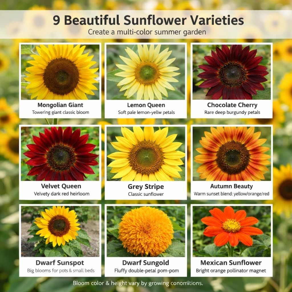 Sunflower Seeds Assortment – 2600+ Planting Seeds