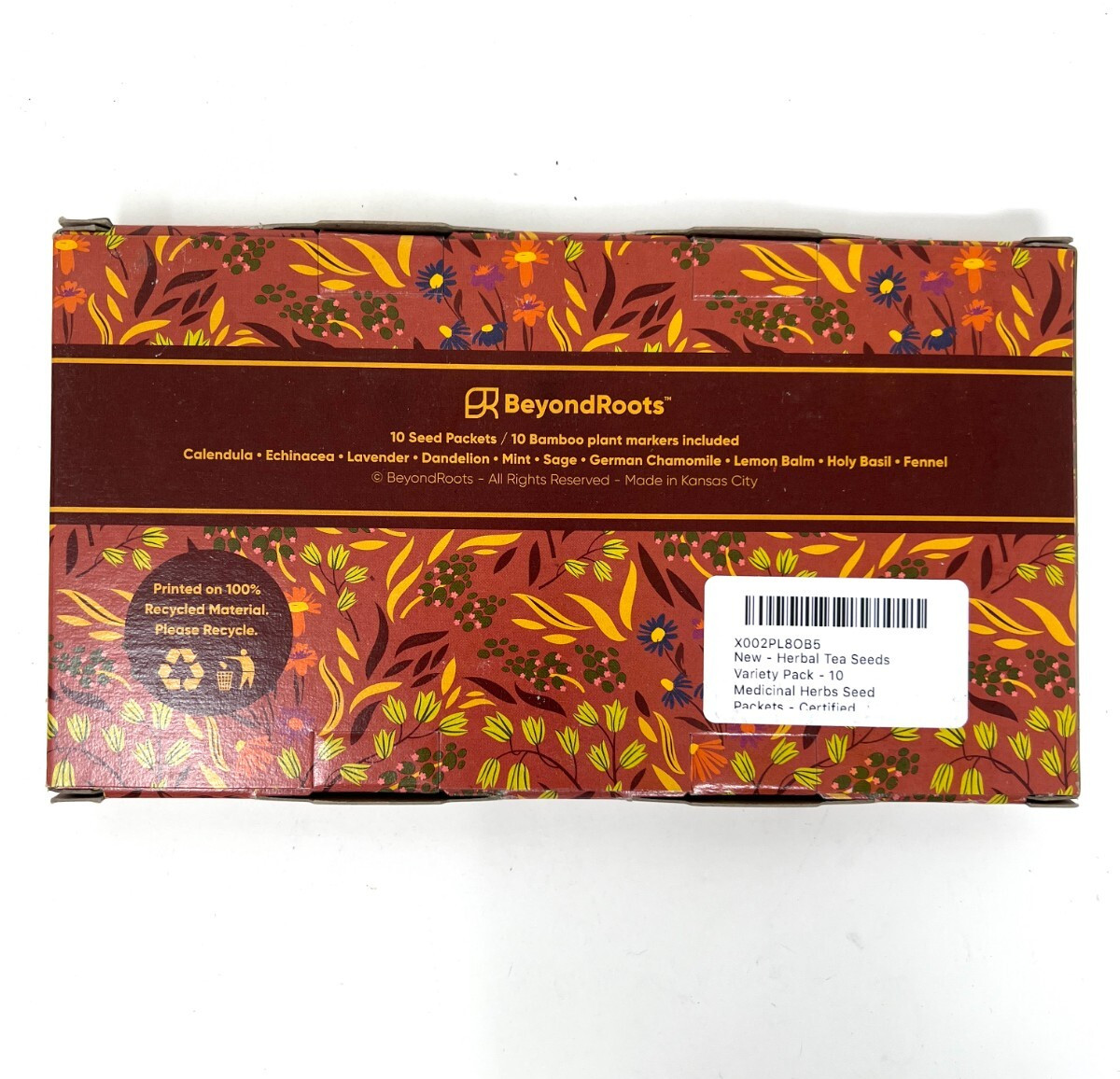 Herbal Tea Seed Variety Set 9 Heirloom Medicinal Plants Edible Flowers Chamomile