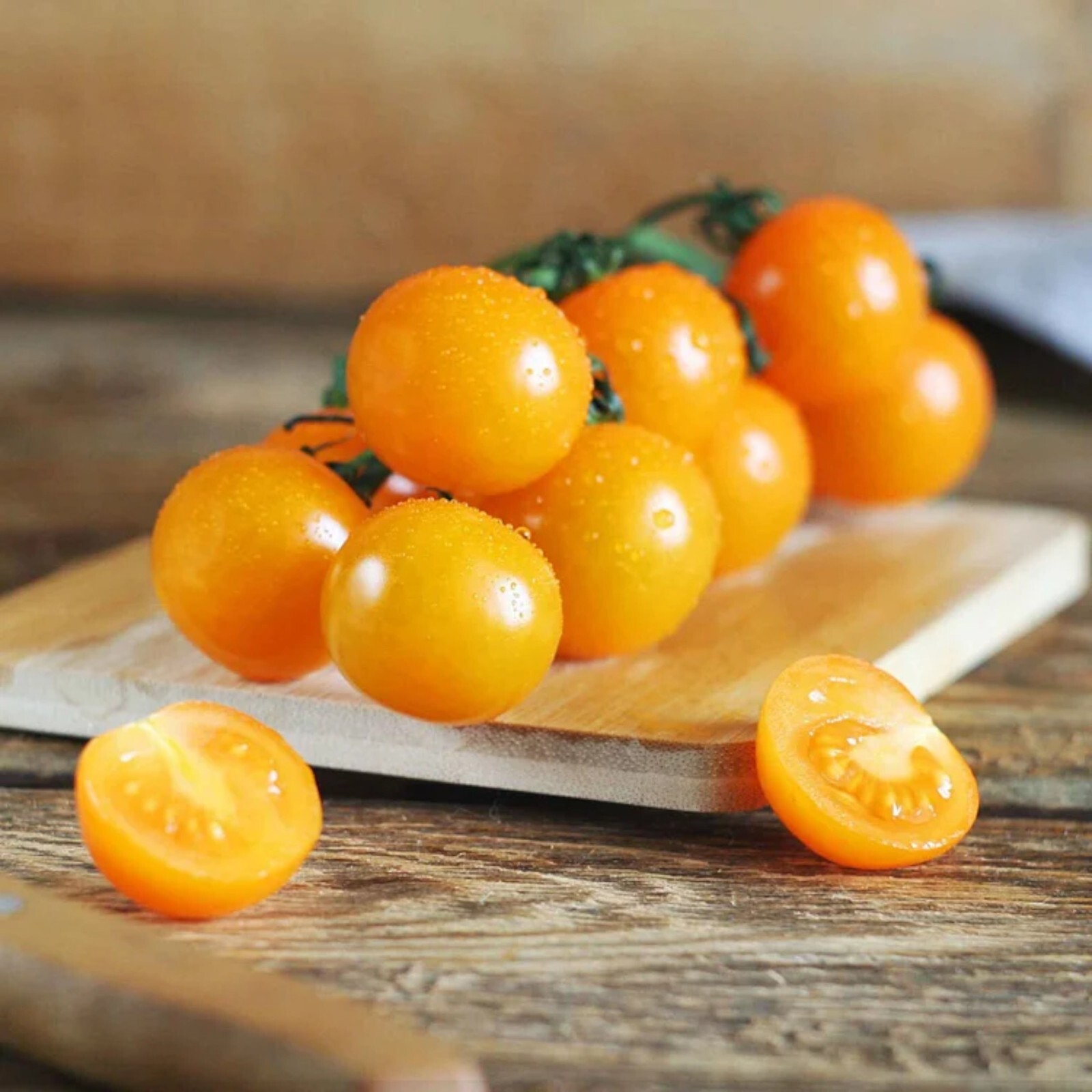 100pcs Patio Choice Yellow Cherry Tomato Seeds – Heirloom, Non-GMO, Super Sweet.