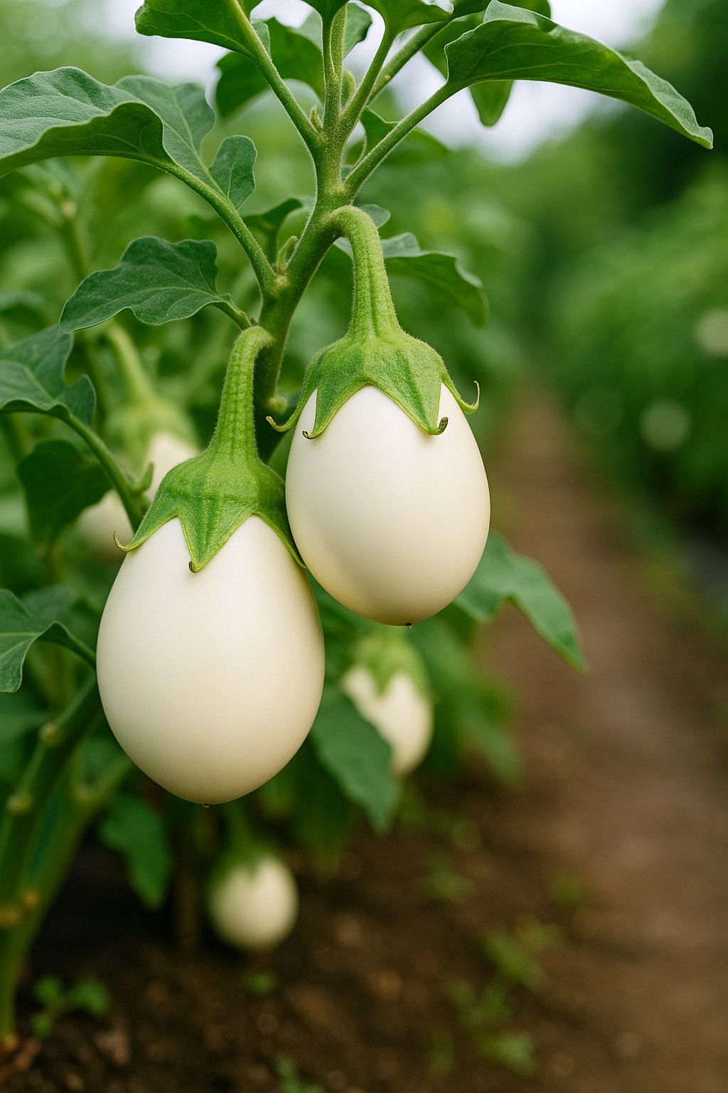 Japanese White Egg Eggplant Seeds – Rare Mini Eggplants Heirloom 25 Seeds