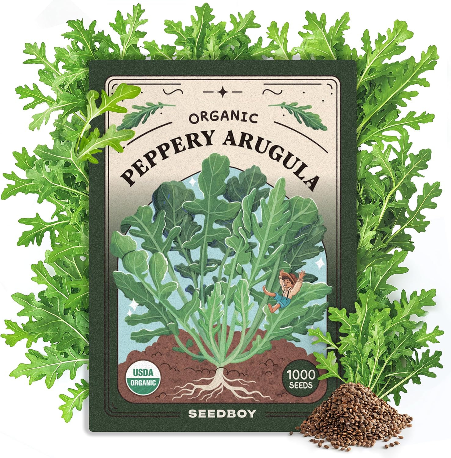 Organic Non GMO 10 Herb Variety Pack: Basil, Cilantro, Mint, Oregano, Parsley, T
