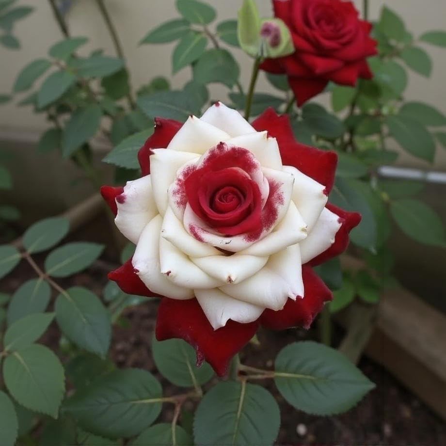 100pcs Rare Twin Red White Rose Seeds for Planting – Heirloom Perennial Climbi