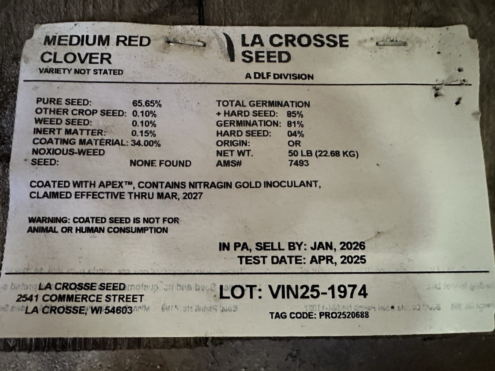 1 LBS Red Clover FOOD PLOT SEED, Deer, Turkey, Wildlife, Livestock