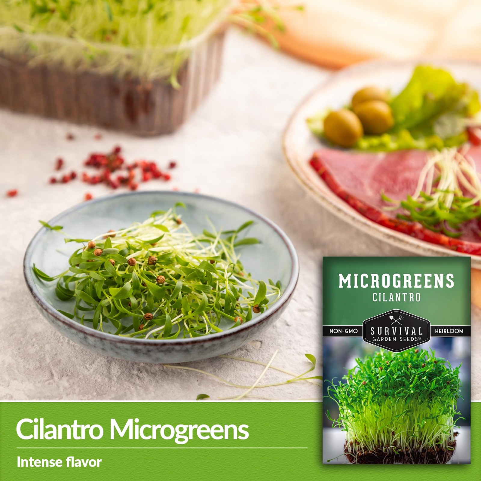 Cilantro Microgreen Seeds for Planting – Non-GMO Heirloom Cilantro Seeds to G…