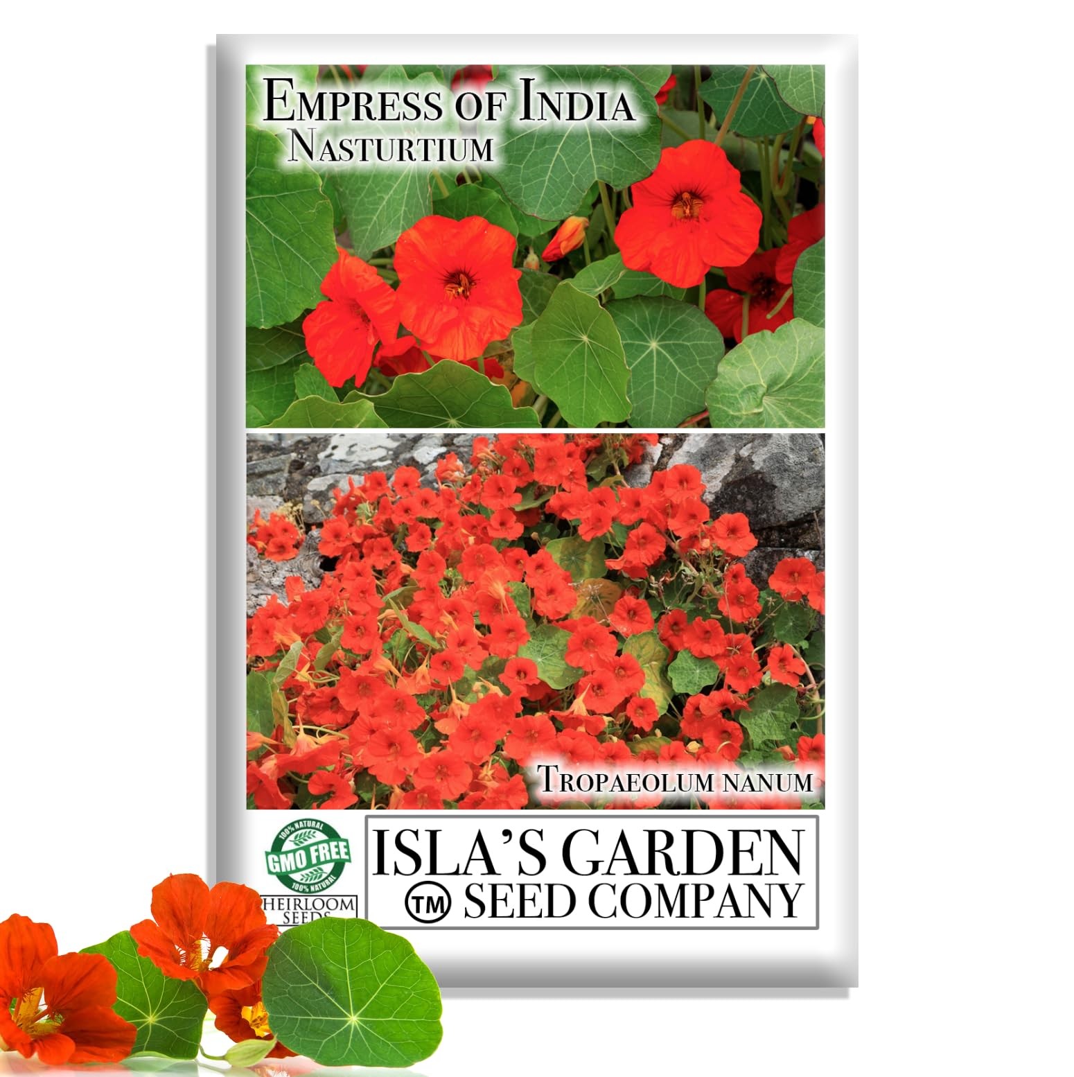 Empress of India, Nasturtium Seeds for Planting – 50+ Flower Seeds Per Packet…
