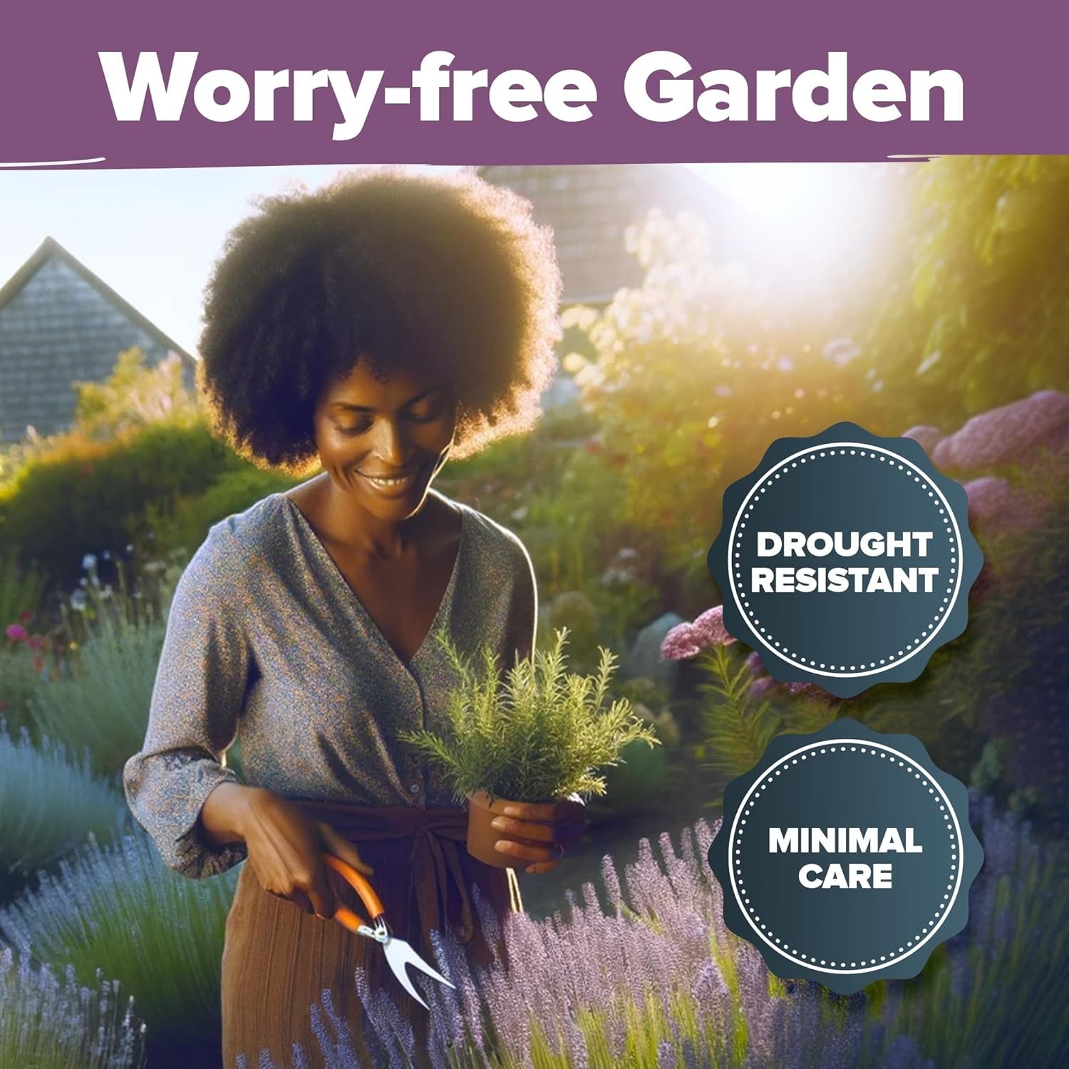 Low Maintenance Non-GMO Lavender Seeds – 1,500+ Blooms for Any Skill Level
