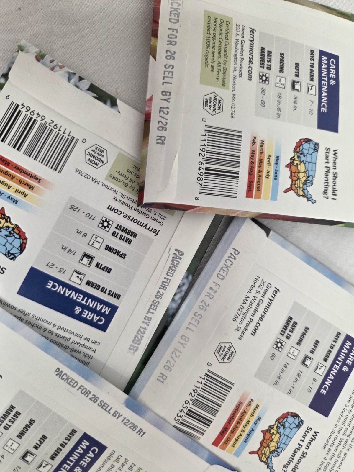 Lot Of 100 Variety Flower Seeds Packs Garden Pollinator- ALL FERRY MORSE 12/26