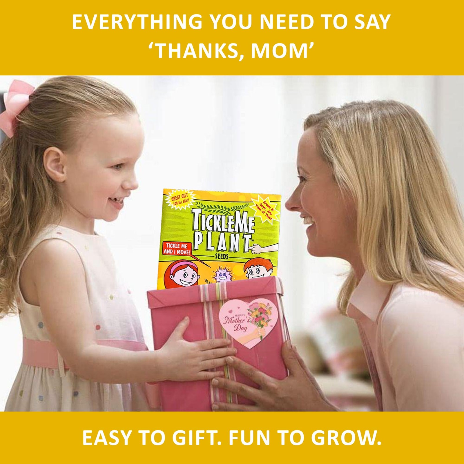 I’m Tickled You’re My Mom Happy Birthday Mom Gift Box Tickle Me Plant Set