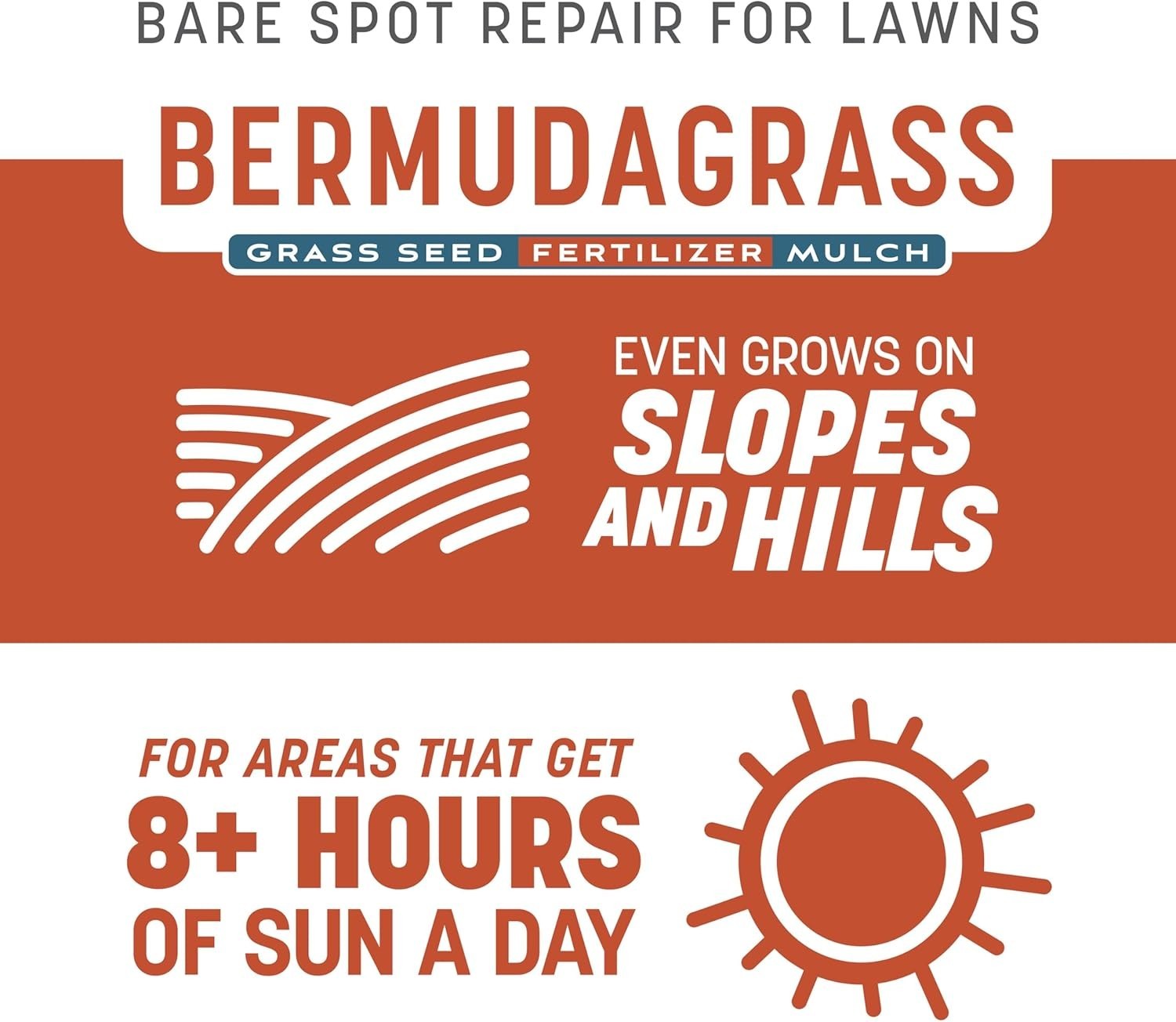 Smart Patch Bermudagrass 5lb 100 sq. ft. Grass Seed Bare Spot Repair with Mul…