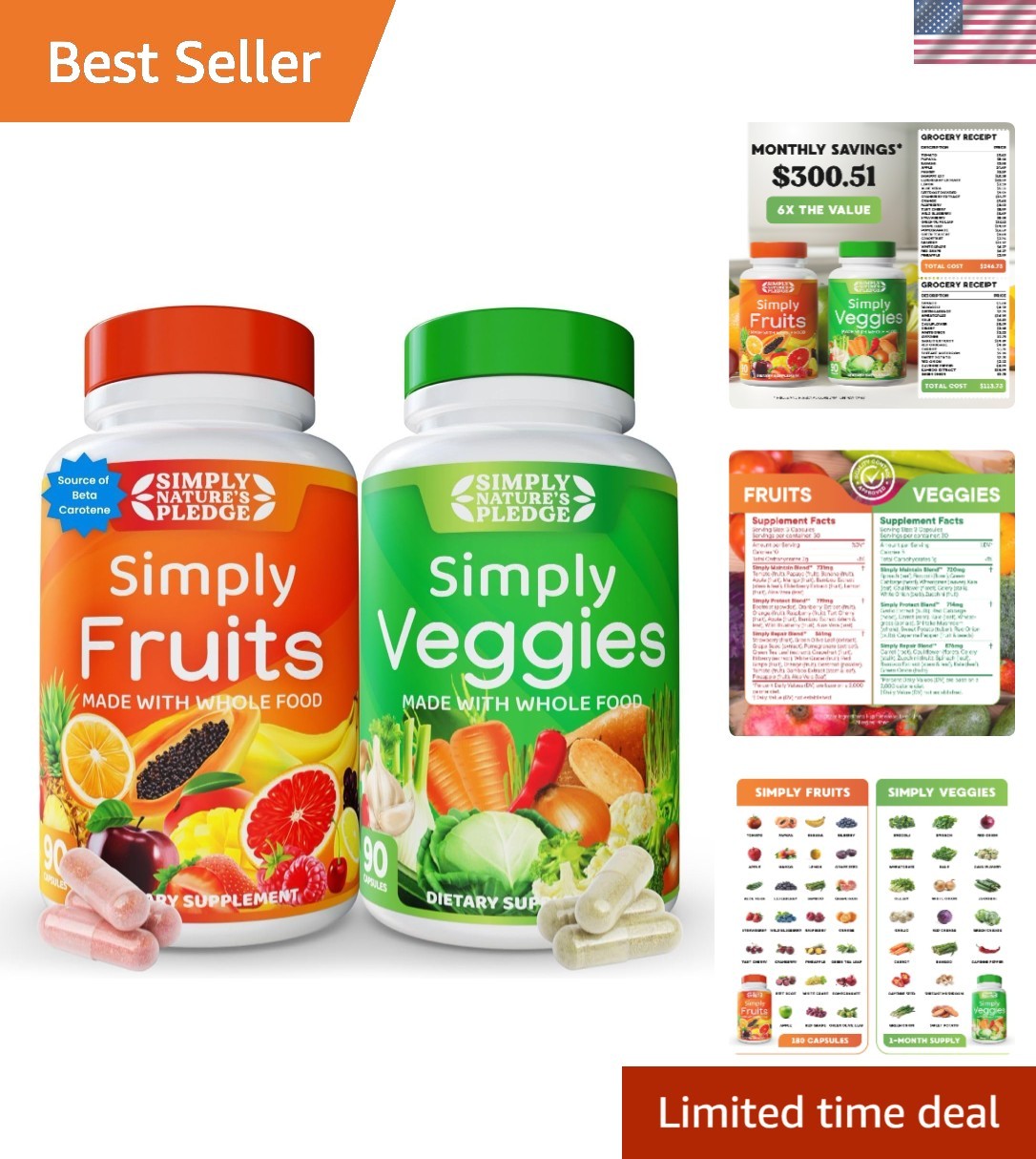 Packed with Over 40 Different Fruits & Vegetables – Made with Whole Food Supe…
