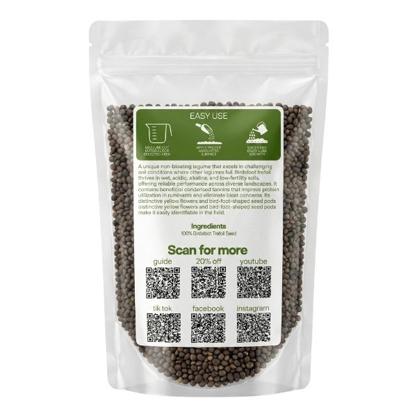 Old Cobblers Farm™ Wicked Tuff Turf Empire Birdsfoot Trefoil Seed – Green Forage