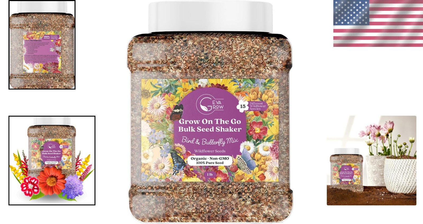 Transform Your Backyard – 1 Pound Bird & Butterfly Mix – Bulk Wildflower Seeds