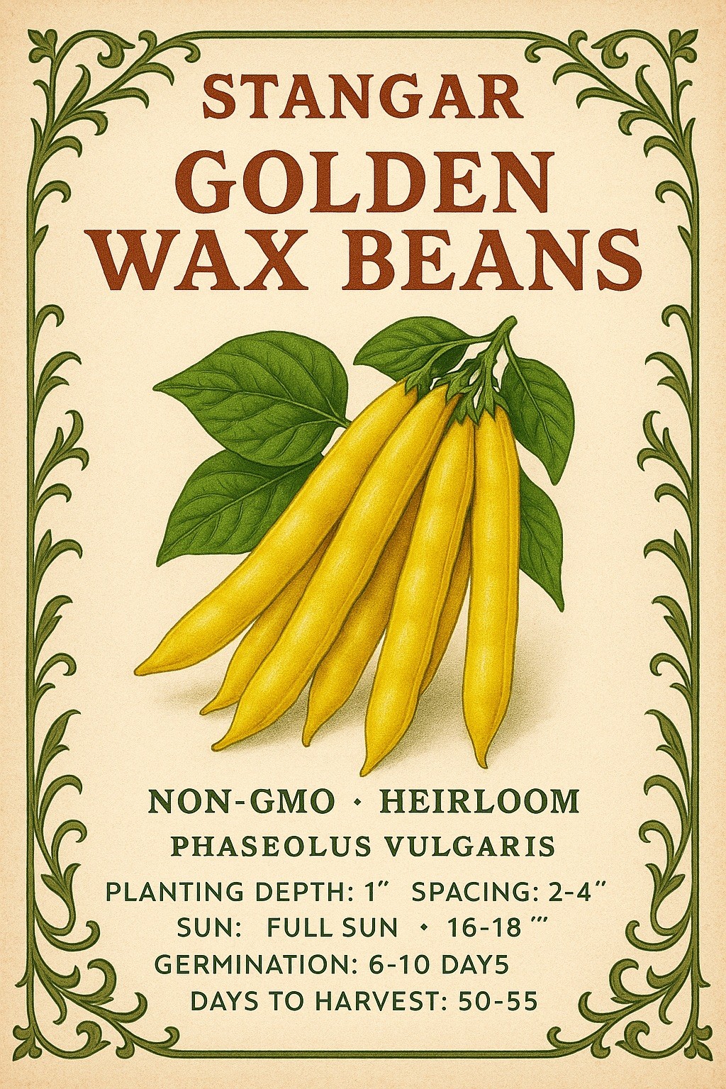 Kentucky Wonder Yellow Wax Bean Seeds (Pole Beans) | Butter Golden Seed For 2026