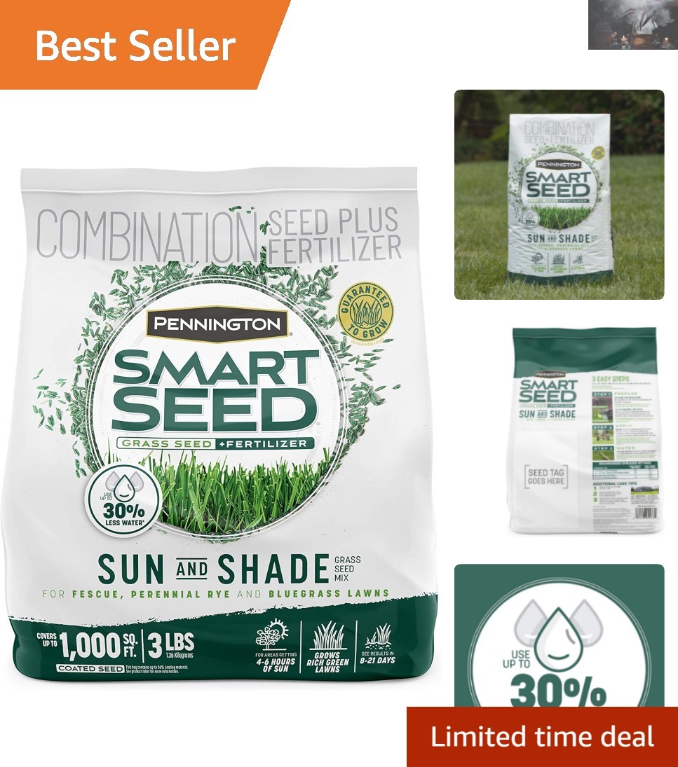 3 lb Smart Seed for Sun & Shade – Fast Germination & Drought Tolerance