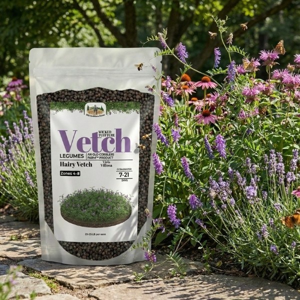 Old Cobblers Farm™ Wicked Tuff Turf Hairy Vetch Seeds – Cover Crop, Soil Builder