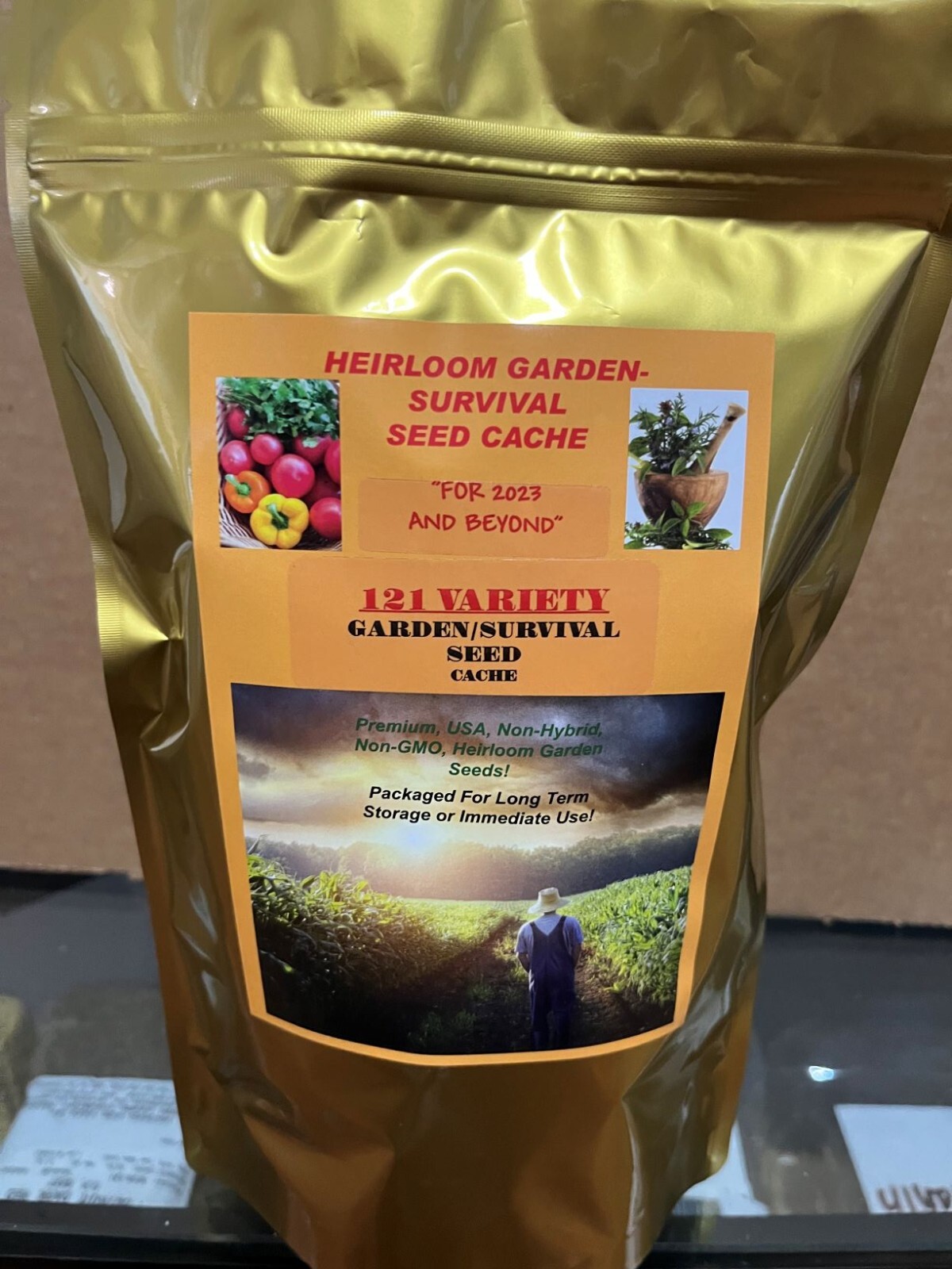 121 Varieties! 52,000+Seed Non-GMO DOOMSDAY SEED CACHE WITH $30 HERB PACK