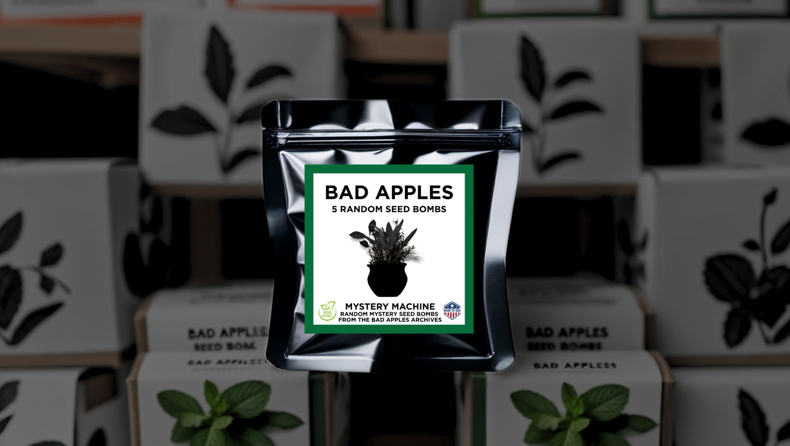 Bad Apples MYSTERY MACHINE™ – 5 Random Seed Bombs – Guerrilla Gardening Gift