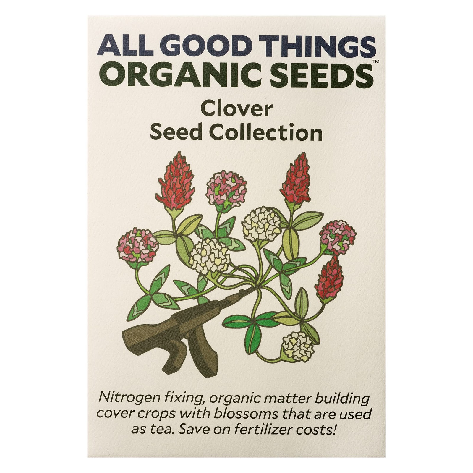All Good Things Seed Clover Seed Collection – 3 Packets – Crimson, Red, White…