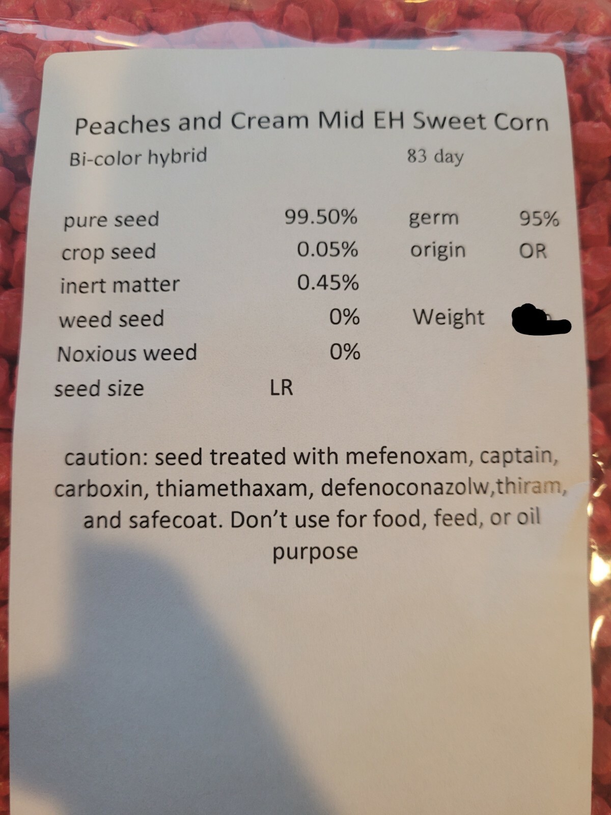 500 Count non-gmo Peaches and Cream Sweet Corn Seed