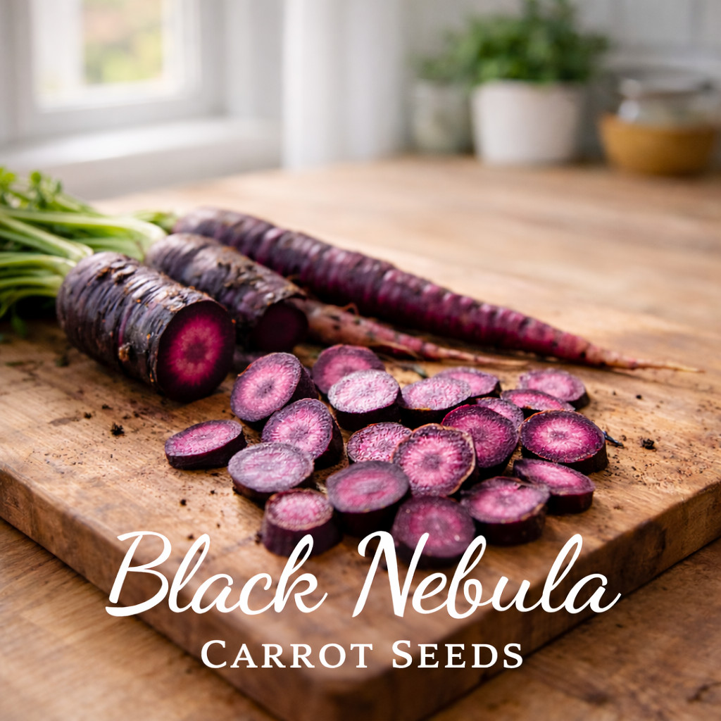 Black Nebula Carrot Seeds – Deep Purple Carrots – High Antioxidant 250 seeds