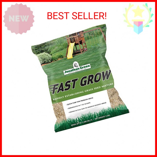 Jonathan Green (10820) Fast Grow Grass Seed – Cool Season Lawn Seed (3 lb)