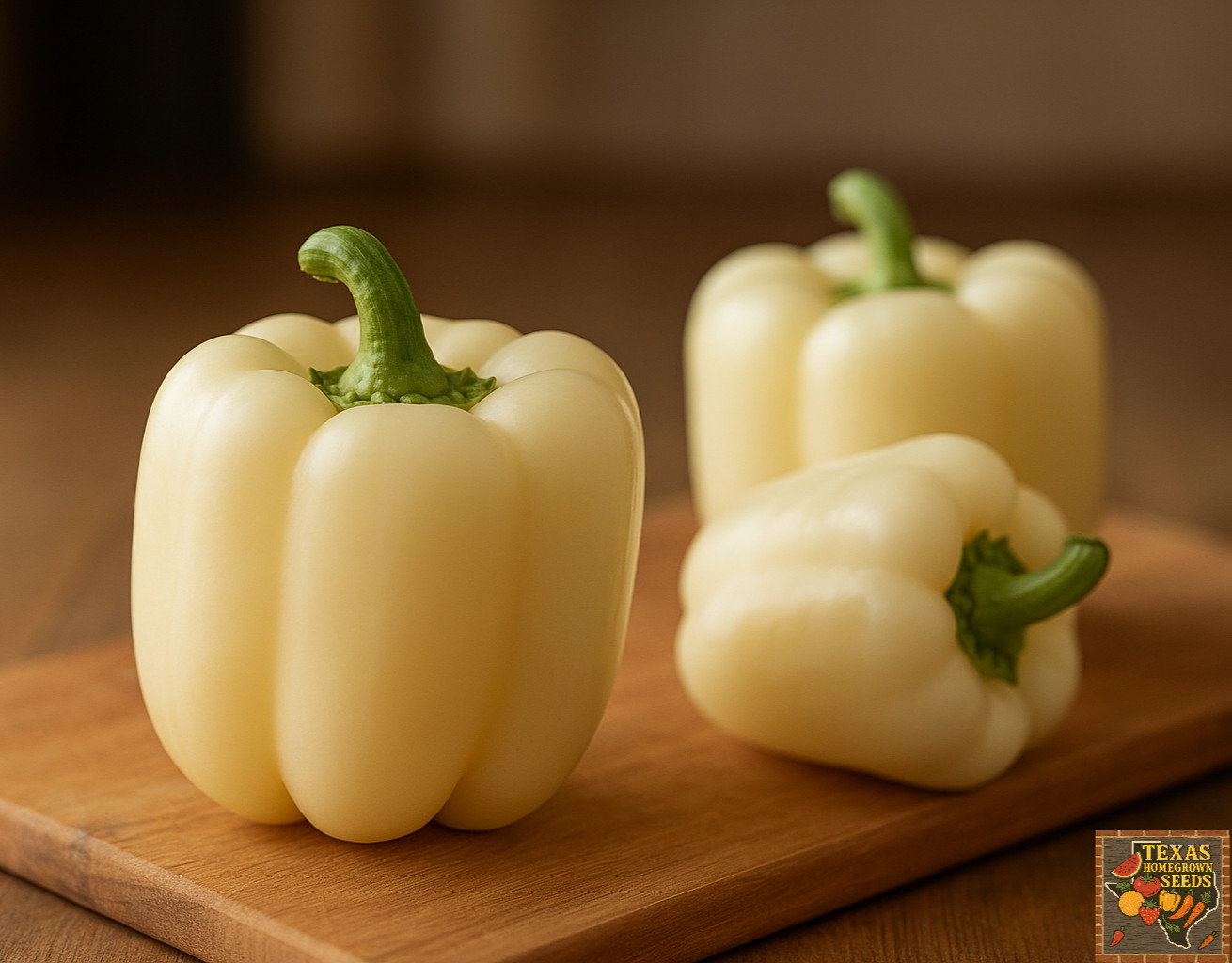 100 Heirloom White Cloud Bell Pepper Seeds – Giant Extra Sweet White Bell Pepper