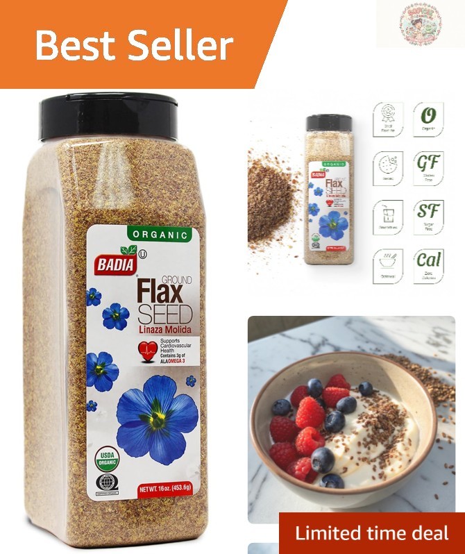 Organic Flax Seed, 16 oz – Gluten-Free, High Fiber for Health Lovers