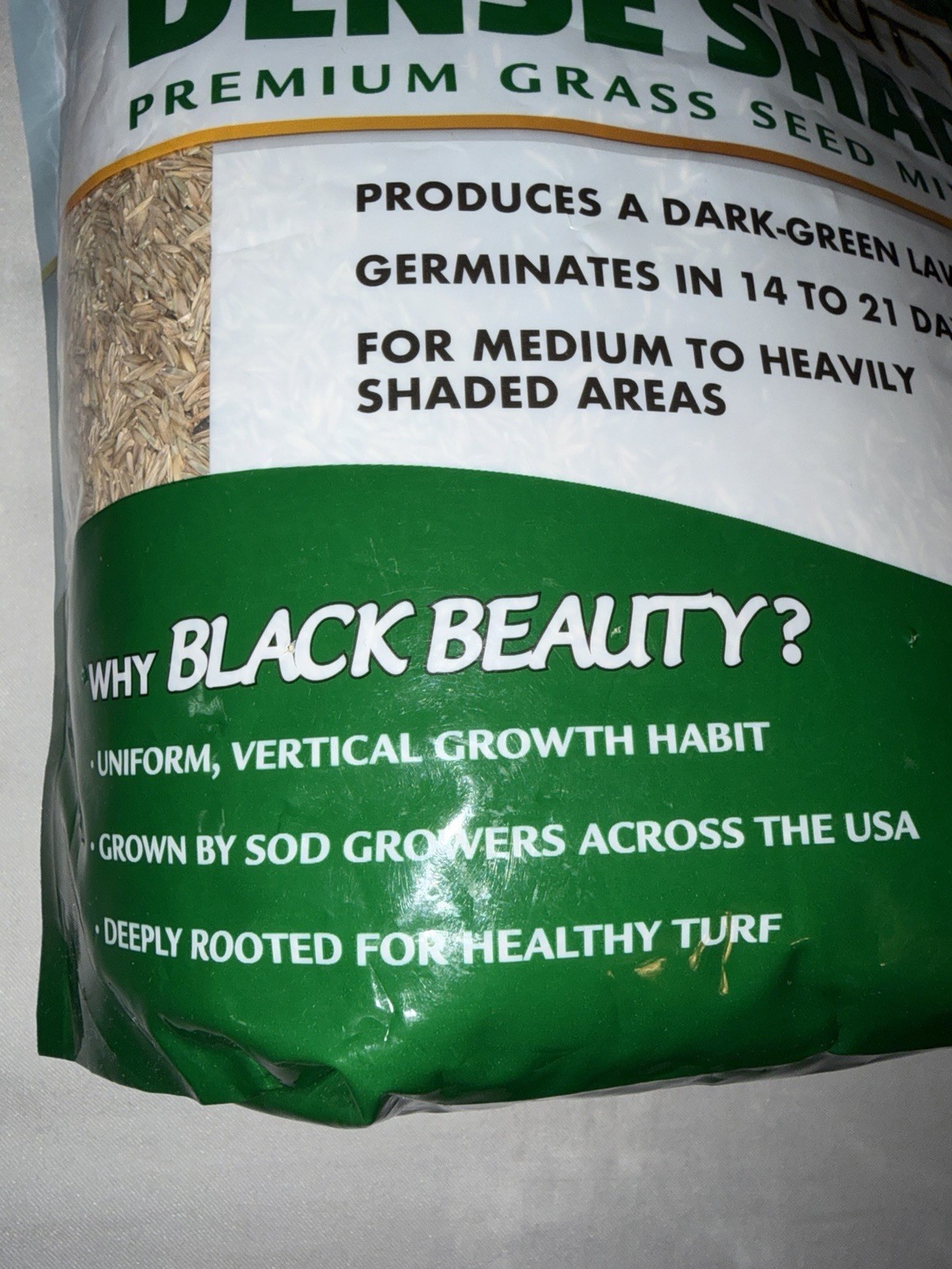 Jonathan Green Grass Seed Mixture Black Beauty Dense Shade New Bag 3 Lbs Premium