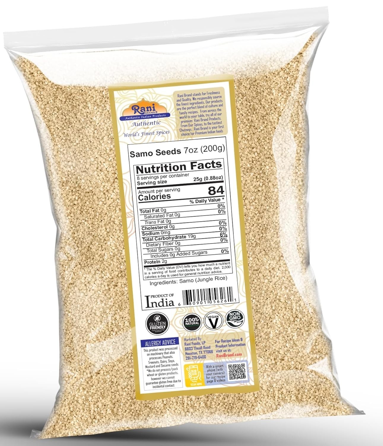 Rani Samo Seeds Whole Japanese barnyard millet/Jungle Rice/Moriyo/Samak Rice …