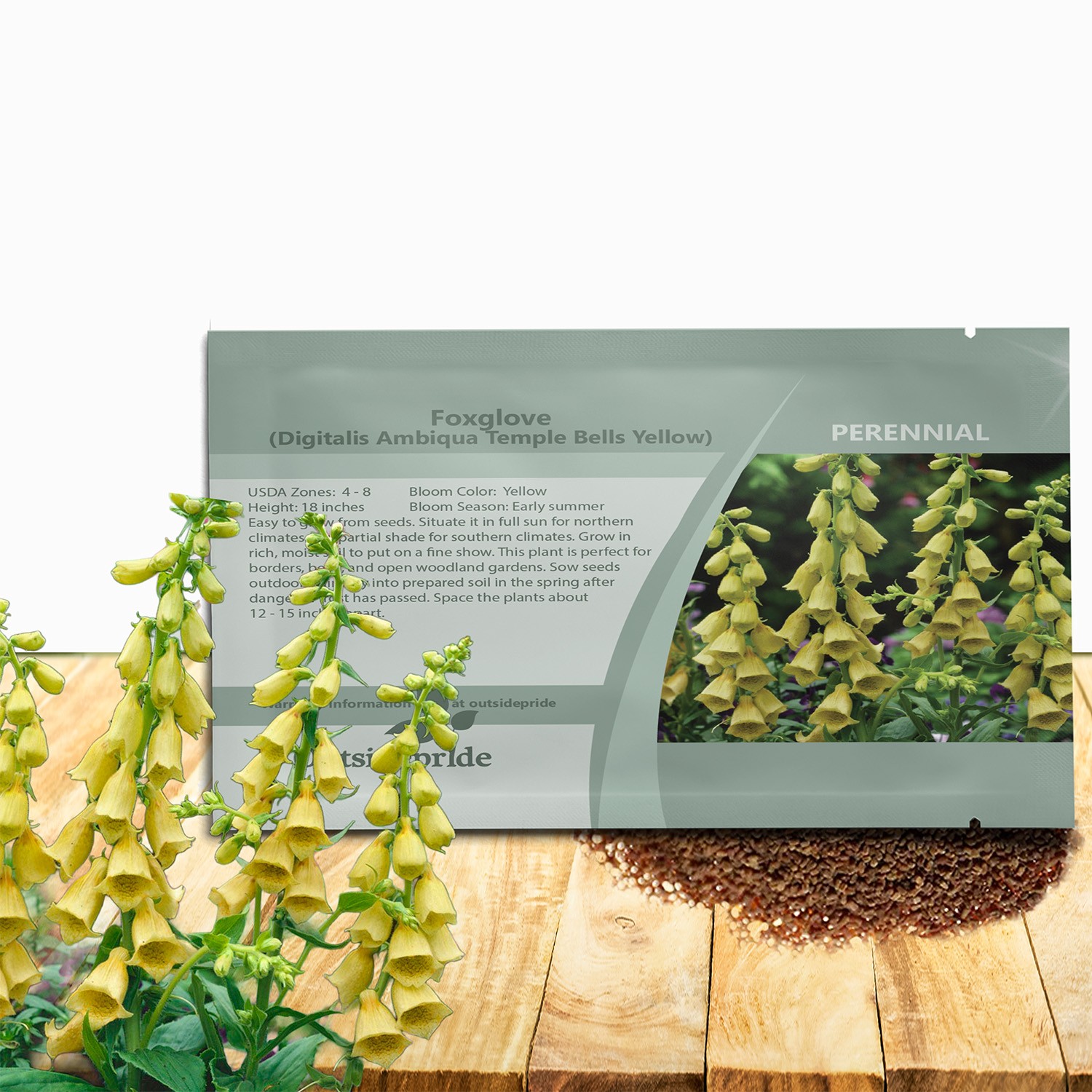 1000 seeds Foxglove Seeds – Digitalis Yellow Wildflower Seed